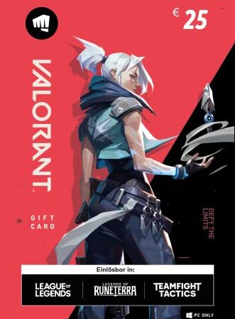 VALORANT points | €25 Guthaben | (Einlösbar in VALORANT, League of Legends, Teamfight Tactics und Legends of Runeterra)