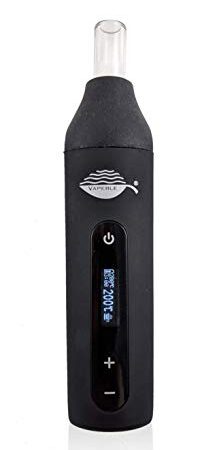 Vapeble Vaporizer Nebel - Verdampfer mit Glasmundstück, OLED Display und stufenloser Temperaturreglung, Macht super Vape aus harzigen Kräuter - Nikotinfrei