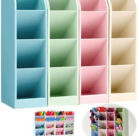 4 Stück Stiftehalter Organizer, Schreibtisch Stifteköcher, Stifthalter Bleistift Aufbewahrungsbox Pinselbehälter Organizer Stifte Halter für Büro Heimbedarf