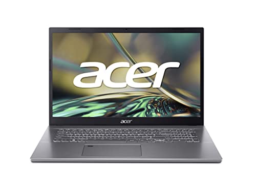Acer Aspire 5 (A517-53G-75QH) Laptop 17 Zoll Windows 11 Home Notebook - FHD IPS Display | Intel Core i7-1260P | 16 GB DDR4 RAM | 1 TB SDD | NVIDIA Geforce RTX 2050 - 4 GB GDDR6 | QWERTZ, Grau