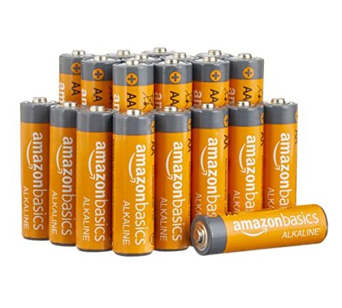 Amazon Basics AA-Alkalibatterien, leistungsstark, 1,5 V, 20 Stück (Aussehen kann variieren)