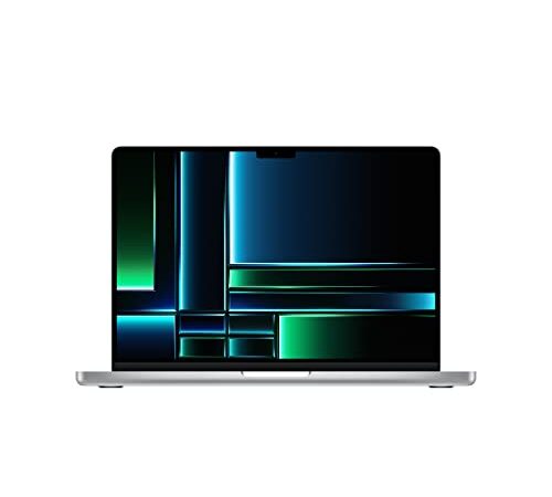 Apple 2023 MacBook Pro Laptop M2 Pro Chip mit 10‑Core CPU und 16‑Core GPU: 14" Liquid Retina XDR Display, 16GB Gemeinsamer Arbeitsspeicher, 512 GB SSD Speicher, beleuchtete Tastatur; Silber