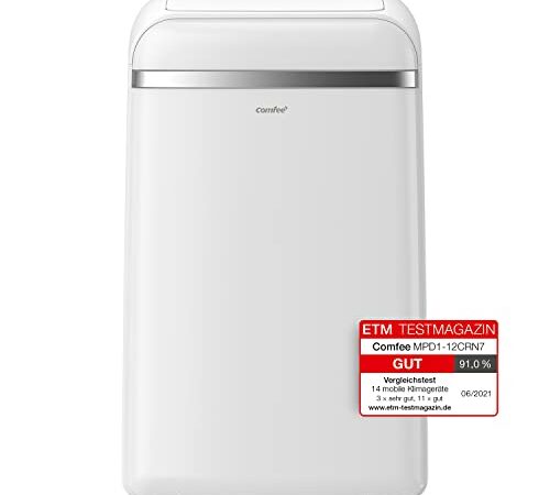 Comfee Mobiles Klimagerät MPD1-12CRN7, 12000 BTU 3,5kW, Kühlen&Ventilieren&Entfeuchten, Raumgröße bis 117m³(43㎡), Mobile Klimaanlage mit Abluftschlauch
