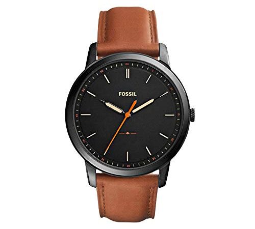 Fossil Herren Analog Quarz Uhr mit Leder Armband FS5305