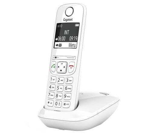 Gigaset AS690, Schnurloses Telefon - großes, kontrastreiches Display - brillante Audioqualität - einstellbare Klangprofile, Freisprechfunktion - Anrufschutz, Weiß