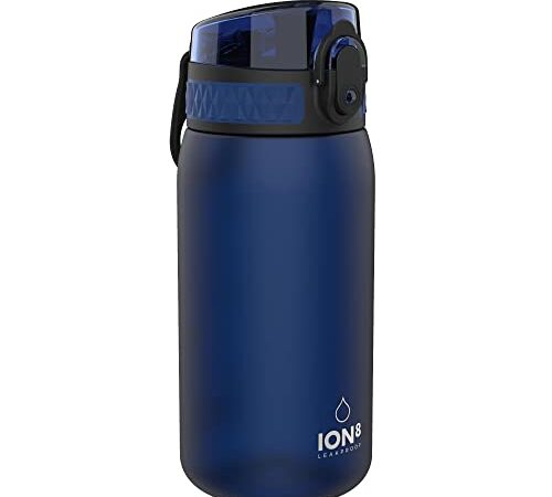 ion8 Auslaufsichere Kinder Trinkflasche, BPA-frei, Frosted Navy, 350ml