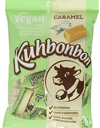 Kuhbonbon Vegan Caramel - Weichkaramellen mit Bio Kokosmilch und Kakaobutter - 165g