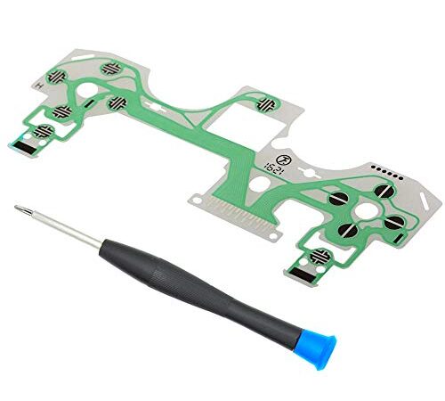 MMOBIEL Conductive Film Ribbon Taste Ersatz für PlayStation PS4 Pro Controller Dualshock 4 JDS-050 / JDS-055 inkl (+) Schraubenzieher