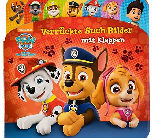 PAW Patrol - Verrückte Such-Bilder mit Klappen - Pappbilderbuch mit 20 Klappen und Register - Wimmelbuch für Kinder ab 18 Monaten