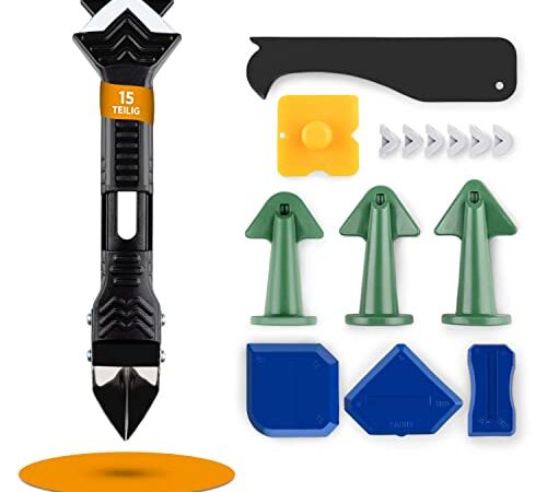 Silikonentferner - von Handwerkern für Heimwerker - Abzieher Werkzeug & Silikon Fugenwerkzeug Set, Ersatzklinge, 7 Stück Blau Silikon Abzieher Fugenglätter Schaber Entferner Werkzeuge für Küche Boden