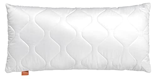 sleepling 191115 2er Set Basic 100 Kopfkissen | Ökotex | waschbar bis 60 Grad | Made in EU | Füllmengengarantie | Größengarantie | 40 x 80 cm, weiß