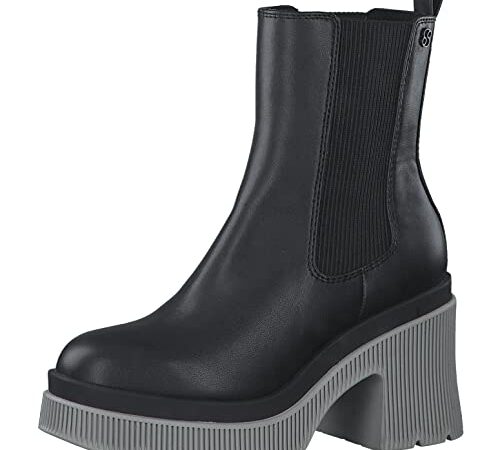 s.Oliver Damen 5-5-25443-29 Chelsea-Stiefel, Black/LT.Grey, 39 EU
