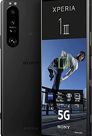 Sony Xperia 1 III 5G Smartphone (16,5 cm, 4K HDR OLED Display, Triple-Kamera System, Android 12 SIM free, 12 GB RAM, 256 GB Speicher, 24+6 Monate Herstellergarantie) [Amazon Exklusiv] Schwarz