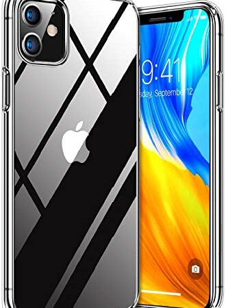 TORRAS Diamond Series für iPhone 11 Hülle (Absolut Vergilbungsfrei) Starke Stoßfestigkeit Schutzhülle Hard PC Back & Soft Silikon Bumper Case Extrem Durchsichtig Handyhülle für iPhone 11 - Transparent