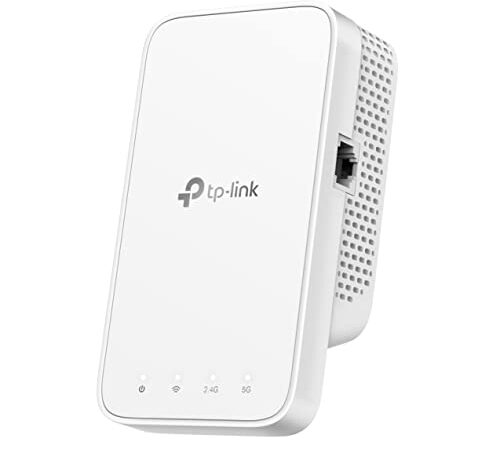 TP-Link RE330 WLAN Verstärker Repeater AC1200 (867MBit/s 5GHz + 300MBit/s 2,4GHz, WLAN Verstärker, App Steuerung, Signalstärkeanzeige, kompatibel zu allen WLAN Geräten, AP Modus)weiß