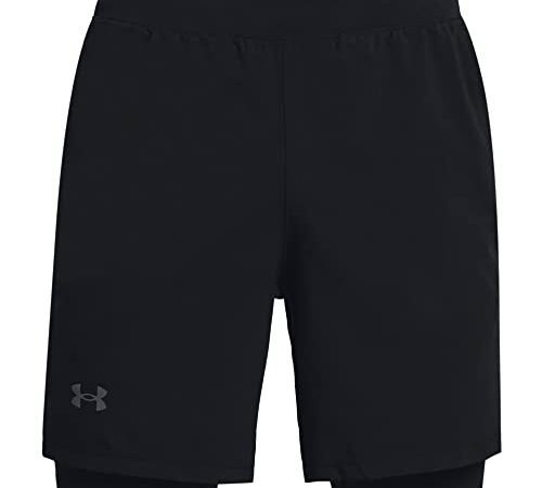 Under Armour Herren Launch SW 7'' 2N1 Short Kurze Hose, Schwarz, L