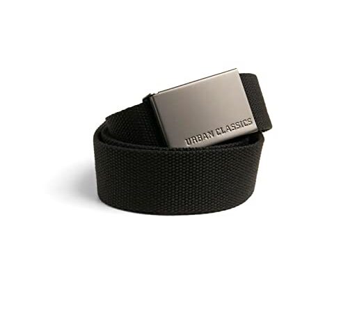 Urban Classics Unisex Gürtel Canvas Belt G rtel, Schwarz, Einheitsgröße EU