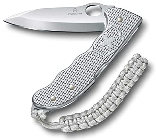 Victorinox Taschenmesser Hunter Pro M Alox, Einhand, Scharf, Extra starke Feststellklinge, Gürtel-Clip, Silber