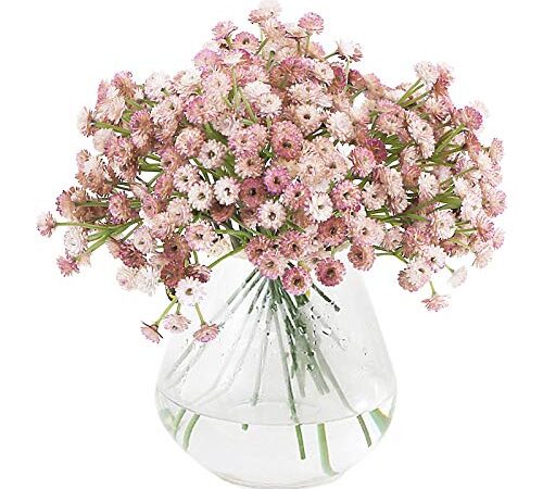 VINFUTUR 3 Bündel Kunstblumen Gypsophila Künstliche Blumensträuße Blumenarrangement für Basteln Hochzeit Party Homedeko