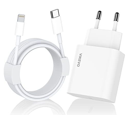 20W Ladegerät für iPhone, [Apple MFi Certified] USB C Schnellladegerät PD 3.0 Netzteil mit 2M USB C auf Lightning Kabel kompatibel mit iPhone 14/14 Pro/14 Pro Max/13/12 Mini/11/SE/X/XR/8/7/AirPod