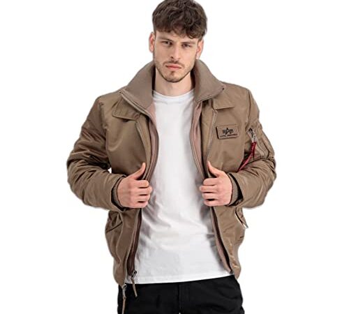 ALPHA INDUSTRIES Herren CWU Jet Blast Baby Jacke, 183-taupe, M