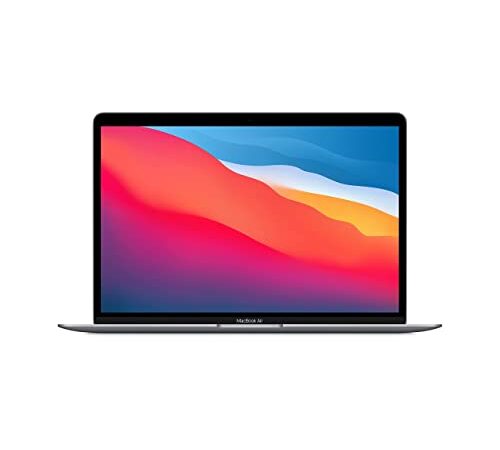 Apple 2020 MacBook Air Laptop M1 Chip, 13" Retina Display, 8 GB RAM, 512 GB SSD Speicher, Beleuchtete Tastatur, FaceTime HD Kamera, Touch ID, Space Grau