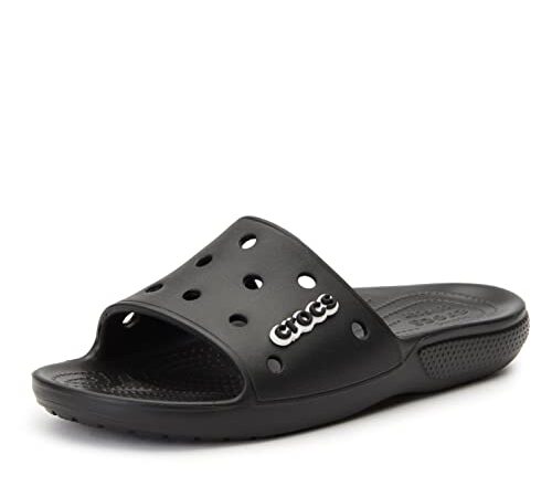 Crocs Unisex Classic Crocs Slide Holzschuh, Schwarz, 43/44