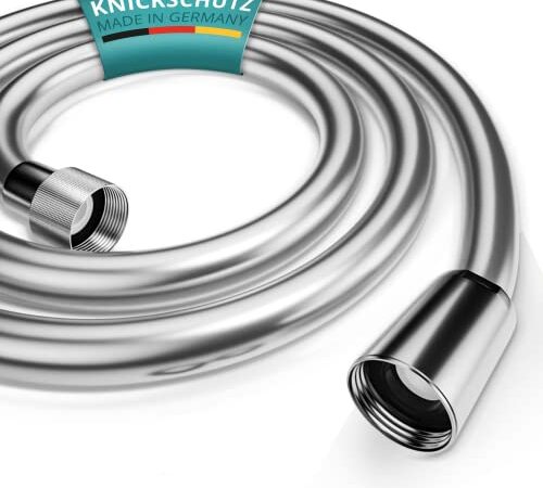 Engelbach Duschschlauch 1,25m aus Kunststoff - Brauseschlauch mit Standard Anschluss - Flexibel & Trinkwassergeprüft - Made in Germany