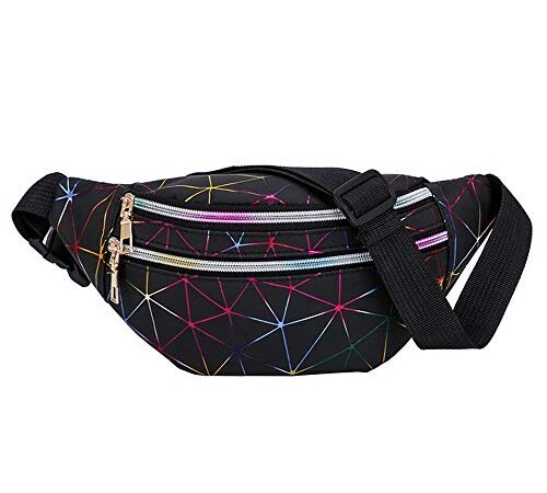 Estwell Gürteltasche Bauchtasche Damen Elegant Hüfttasche Wasserdicht PU Leder Multifunktionale Laufgürtel für Alltag Festival Laufen Reisen Party Wandern