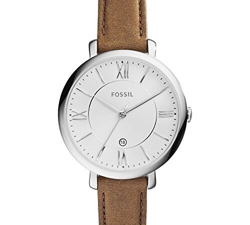 FOSSIL Womens Watch Jacqueline, 36mm case size, Quartz movement, Leather strap