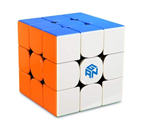 GAN 356RS 3x3 Speed Cube, 3D Puzzle Magischer Würfel Klassisch Stickerlos mit Flügelförmige Numerische IPG/GES+, Magic Cube Ideales Knobelspiel für Erwachsene und Kinder