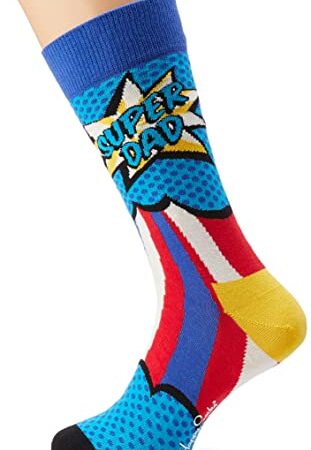 Happy Socks Super Dad Socke, Socken Herren, blau, 41-46