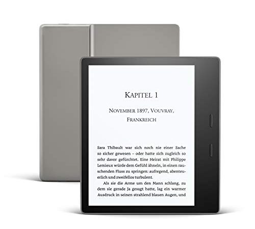 Kindle Oasis, Leselicht mit verstellbarer Farbtemperatur, wasserfest, 8 GB, WLAN, Grafit