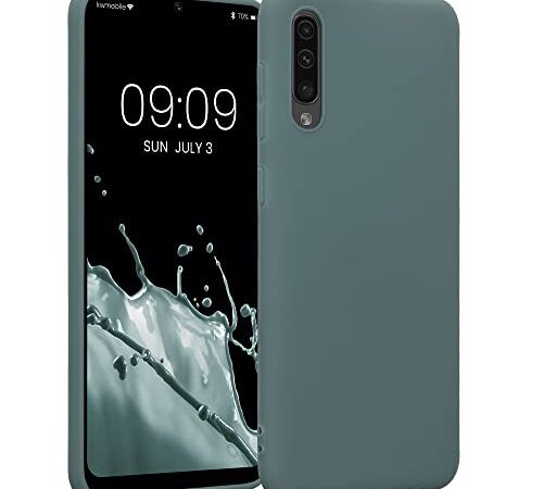 kwmobile Hülle kompatibel mit Samsung Galaxy A50 - Hülle Silikon - Soft Handyhülle - Handy Case in Blaugrün