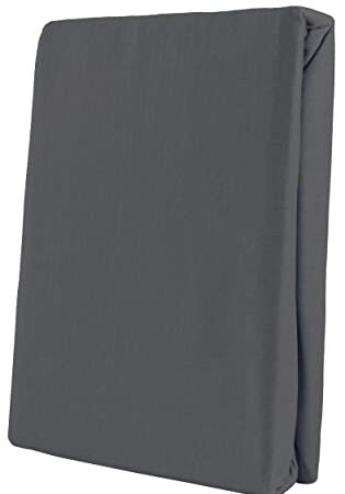 Leonado Vicent - Classic Spannbettlaken Bettlaken 100% Baumwolle Jersey Spannbetttuch in vielen Farben & Größen MARKENQUALITÄT ÖKO TEX Standard 100 (180 x 200 cm - 200 x 200 cm, Anthrazit)
