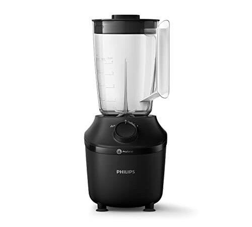 Philips Standmixer und Smoothie Maker – 450W, 1.9-Liter-Behälter, Rezepte-App, 1 Geschwindigkeitsstufe + Impulsfunktion, ProBlend, Ice-Crush-Funktion und mobile Trinkflasche (HR2041/41)