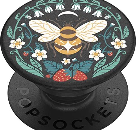 PopSockets : PopGrip - Ausziehbarer Ständer und Griff mit austauschbarem Oberteil für Smartphones und Tablets - Bee Boho