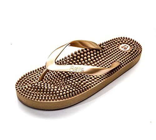 Revs Light Flip Flop, Fussreflexzonenmassage Massage Flip Flops by Kenkoh Europe, Gold EU41