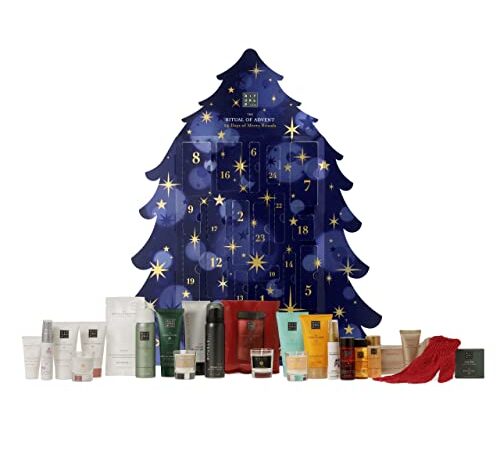 RITUALS, The Ritual of Advent, Adventskalender 2022 im Wert von 130 € – Beauty Adventskalender für Frauen und Männer mit 24 Luxusgeschenken, unter anderem 4 Adventskerzen – mit Geschenkbox & Schleife