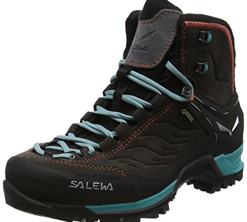 Salewa WS Mountain Trainer Mid Gore-TEX Damen Trekking- & Wanderstiefel, Grau (Magnet/Viridian Green), 39 EU