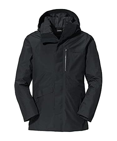 Schöffel Herren 3in1 Parka Warschau M, Winterjacke, Schwarz, 52