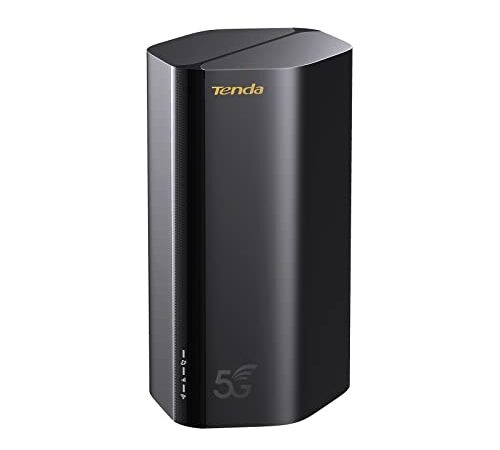 Tenda 5G03 5G NR LTE Router AX1800 WiFi 6 Router 4.67Gbps Download Tragbarer Mobiler Router mit SIM-Karte Gigabit LAN/WAN Ports Plug and Play (Schwarz)