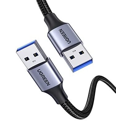 UGREEN USB 3.0 Kabel 5 Gbps Super Speed,Nylon USB Kabel auf USB kompatibel mit Drucker, Laptop, Festplatten, Kamera usw. (0.5M)