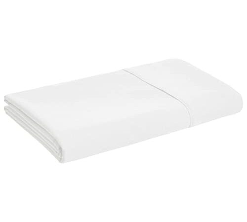 Amazon Basics Bettlaken, Mikrofaser, Strahlend weiß, 180 x 260 cm