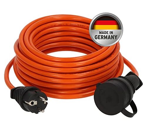 Brennenstuhl BREMAXX Verlängerungskabel (10m Kabel in orange, für den Einsatz im Außenbereich IP44, Stromkabel einsetzbar bis -35 °C, öl- und UV-beständig, Made in Germany)