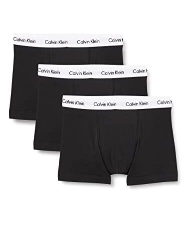 Calvin Klein Herren 3er-Pack Boxershorts 3 PK Trunk mit Stretch, Schwarz (Black), XL