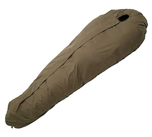 Defence 1 Top 185 Oliv Ultraleichter, taktischer Militär-Schlafsack für Erwachsene für Camping, Outdoor, Trekking, Backpacking