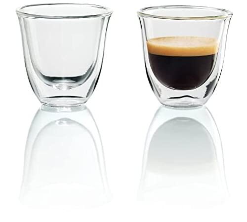 De'Longhi DLSC310 Doppelwandiges Thermoglas Espresso 2-er Set, 2 Stück (1er Pack)