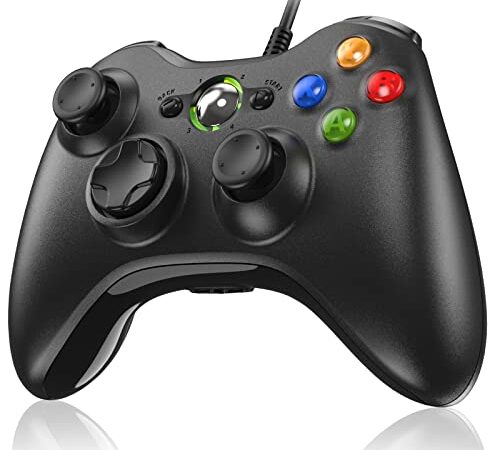 Diswoe Controller für Xbox 360, PC Controller Xbox 360 Controller Wired Controller für Xbox 360/Xbox 360 Slim/PC Win7/8/10/XP Xbox 360 Joystick Gamepad mit USB Kabel