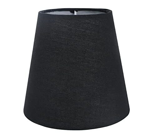 Eastlion 5.5" E14 Flachs Kerze Kronleuchter Lampenschirm Wandleuchte Pendelleuchte Lampenschirme,Schwarz